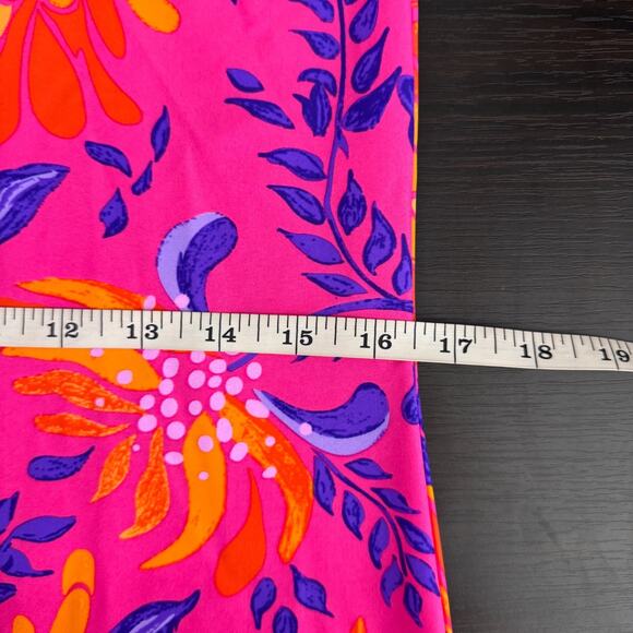 Jude Connally Dress Womens Small Floral Bird Print Midi Jude Cloth Resort Artsy - Picture 9 of 11